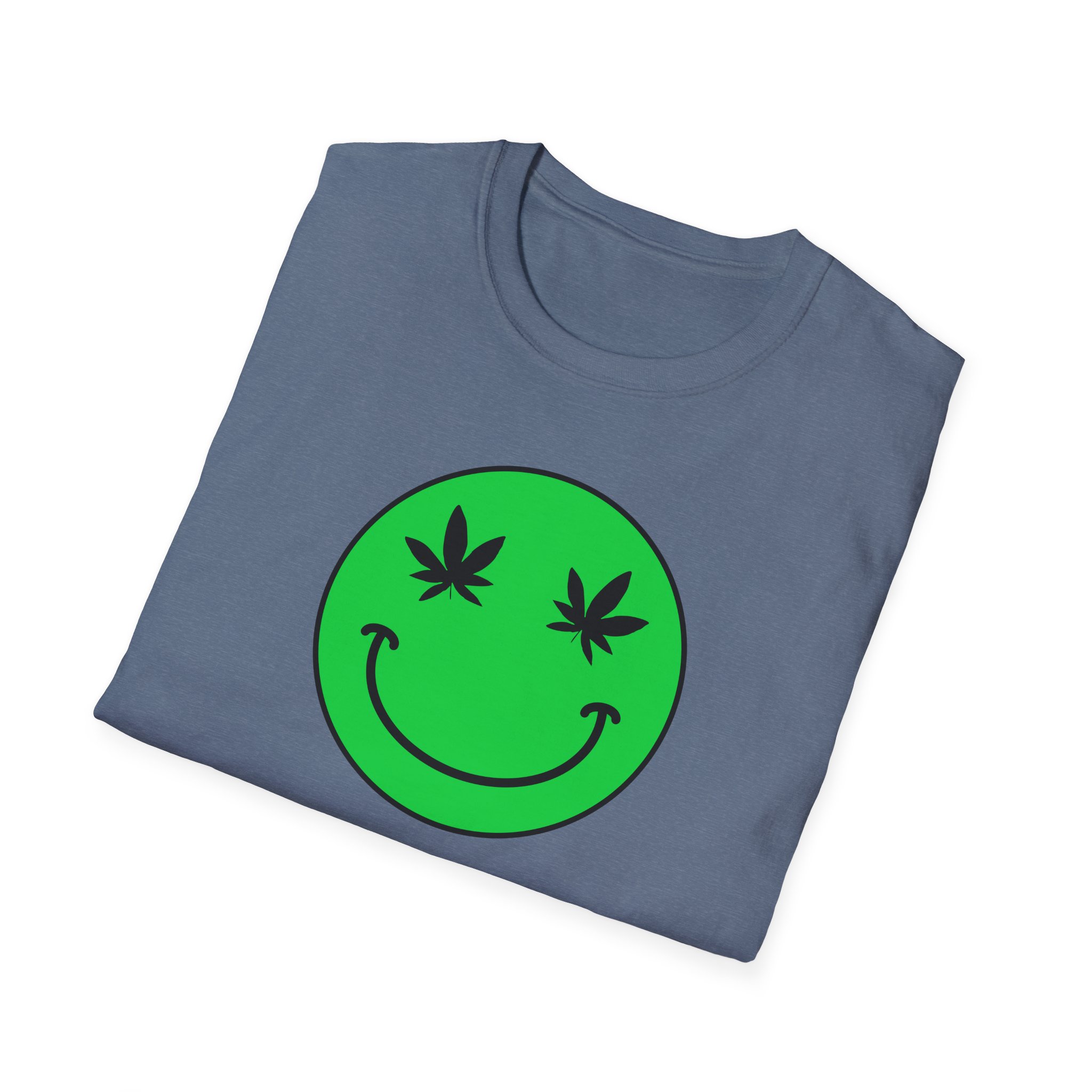 follow the program aap original green smiley face 420 tee