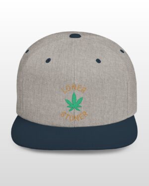loner stoner flat bill snapback cap