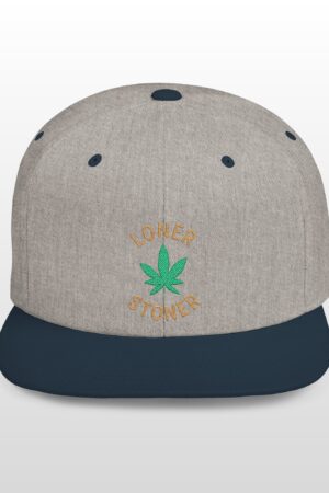 loner stoner flat bill snapback cap