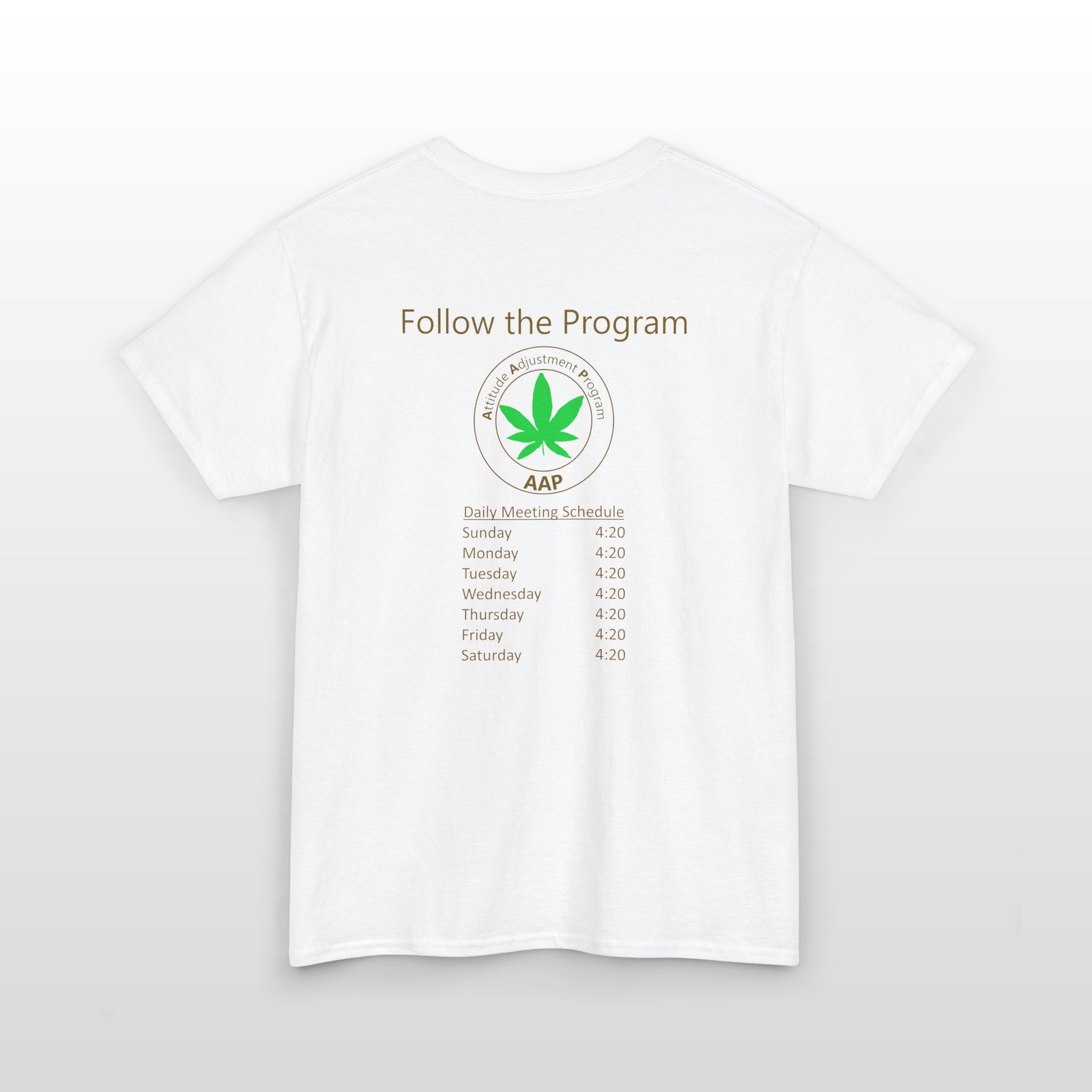follow the program aap original daily 420 2 side tee