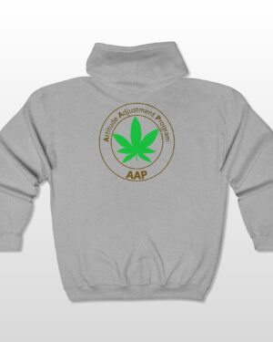 aap original pocket logo 2 sided full zip hooded sweatshirt