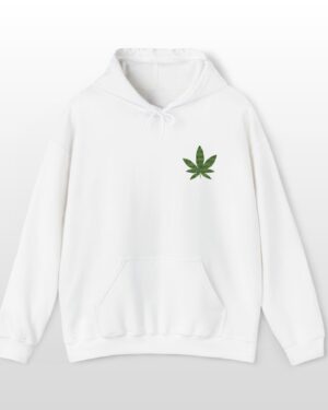 embroidered green leaf 420 stoner hoodie