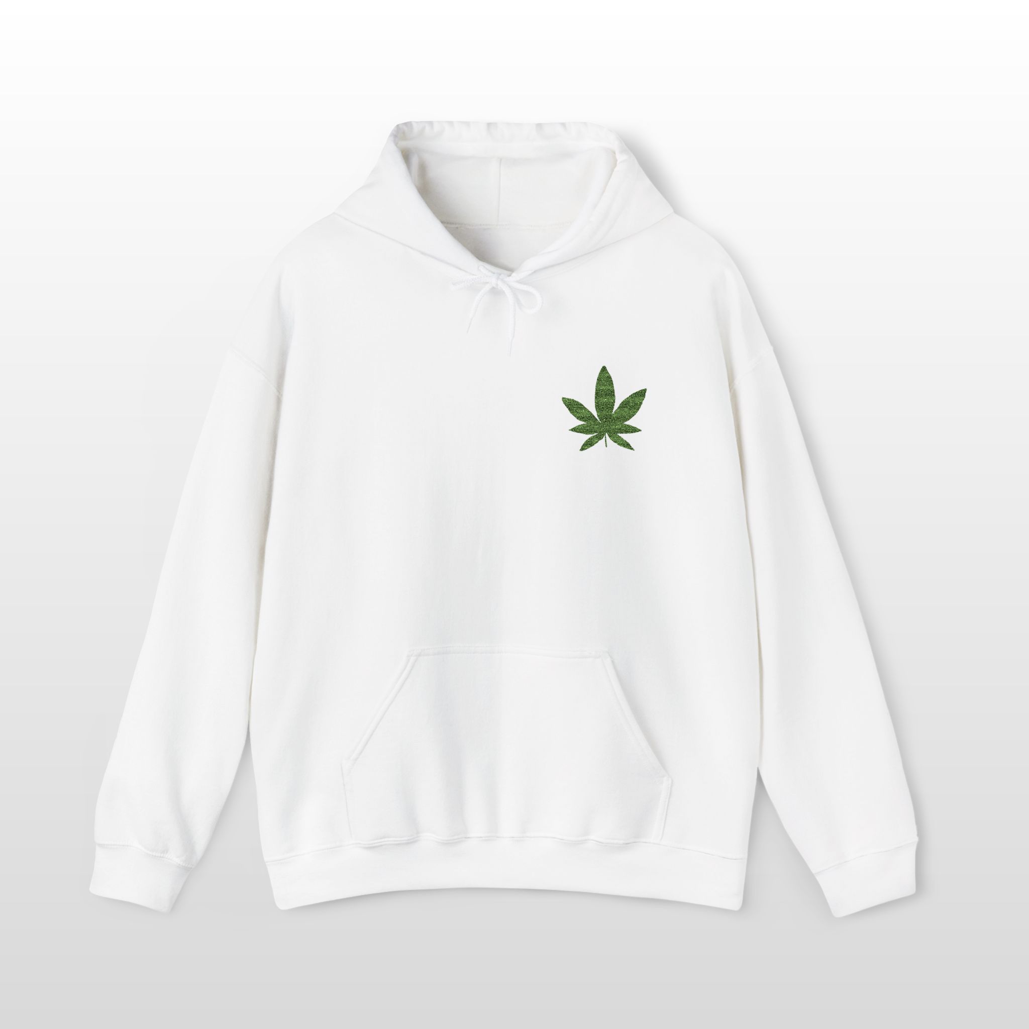 embroidered green leaf 420 stoner hoodie