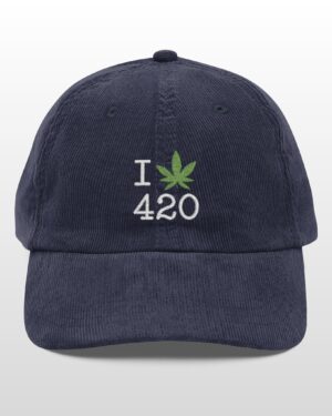 i love 420 vintage corduroy cap