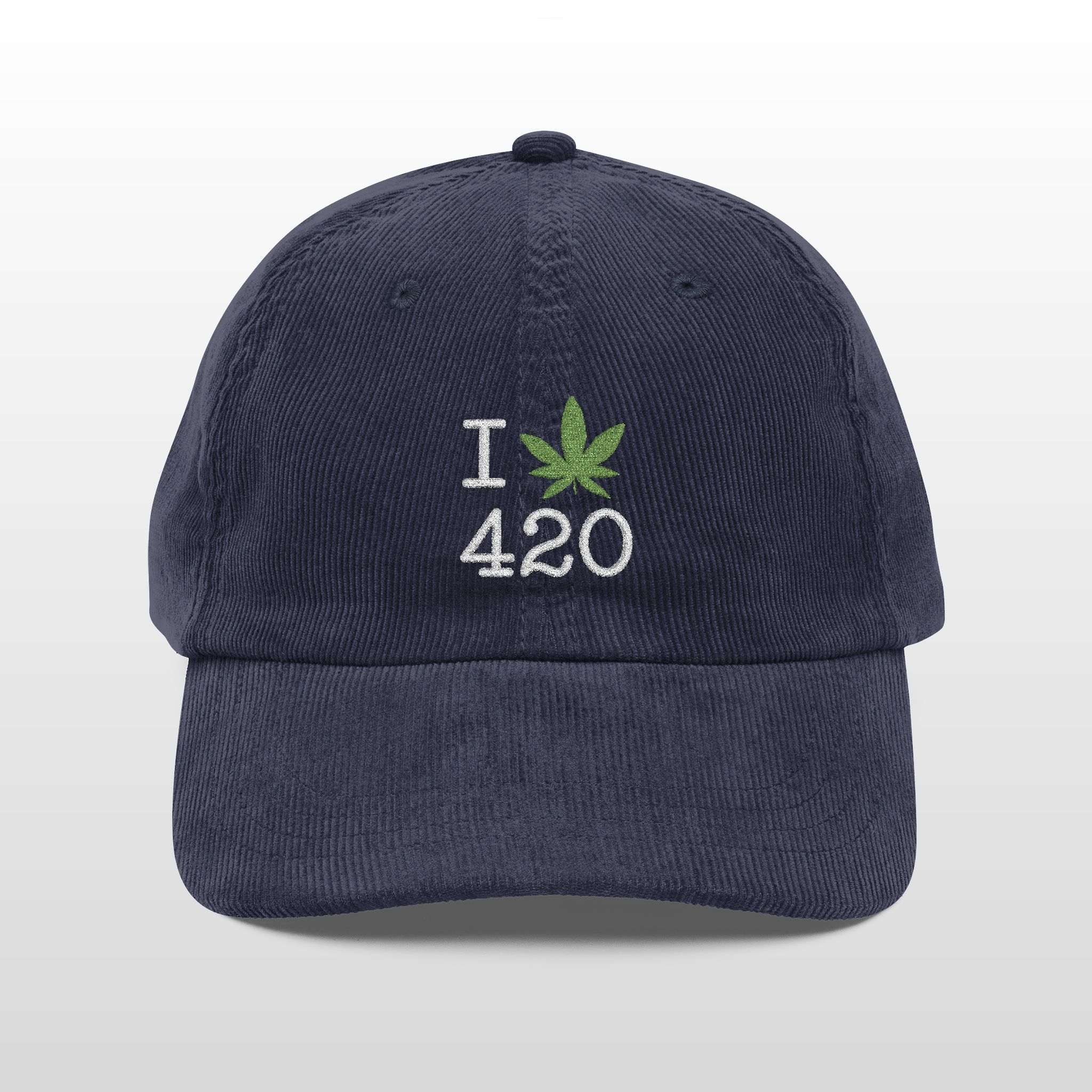 i love 420 vintage corduroy cap