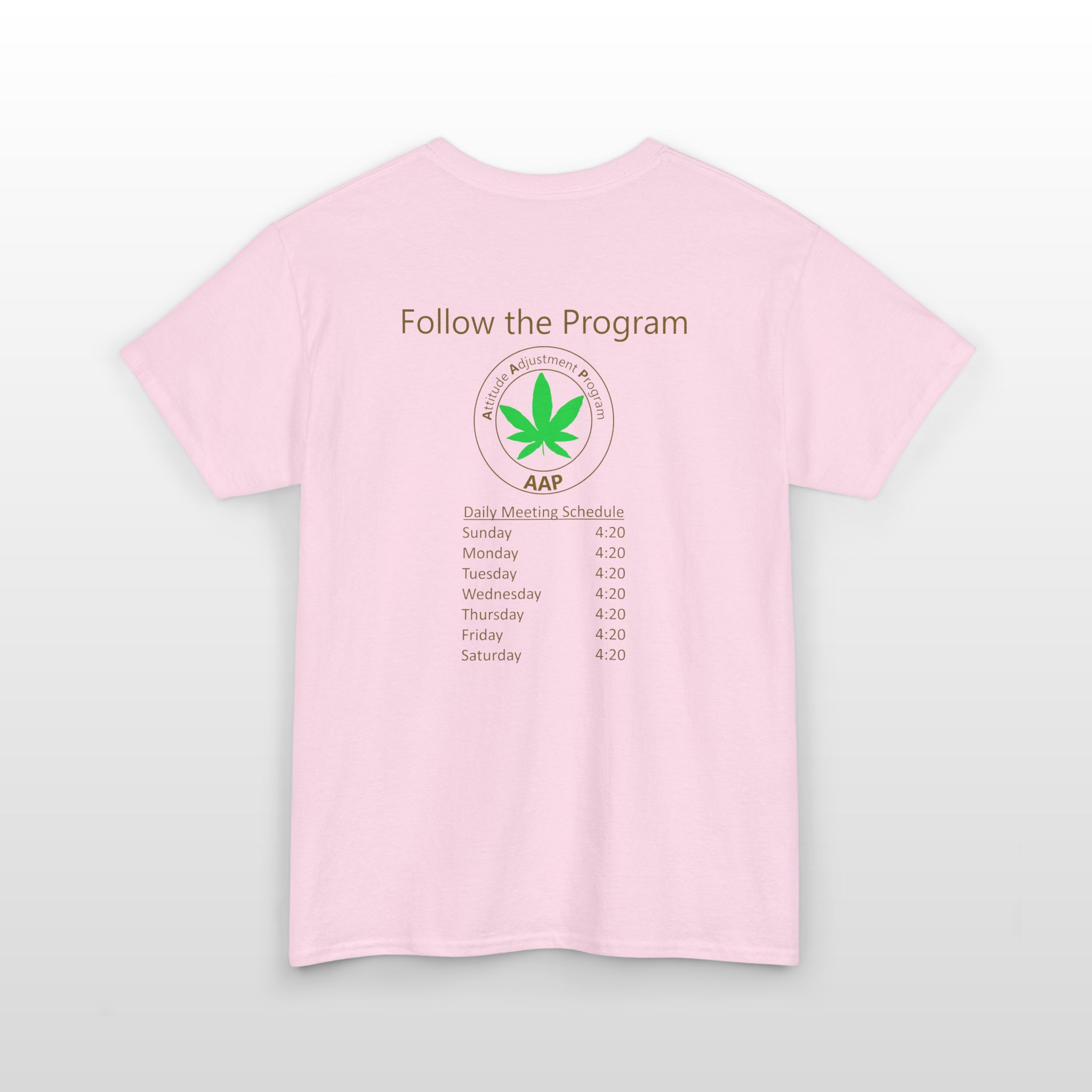 follow the program aap original daily 420 2 side tee