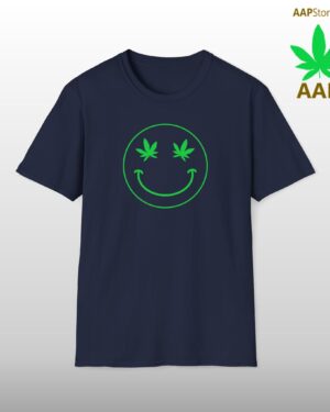 follow the program aap original smiley face green outline 420 tee