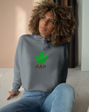 follow the program aap original logo crop hoodie