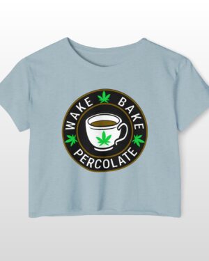 wake bake percolate crop top tee