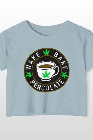 wake bake percolate crop top tee