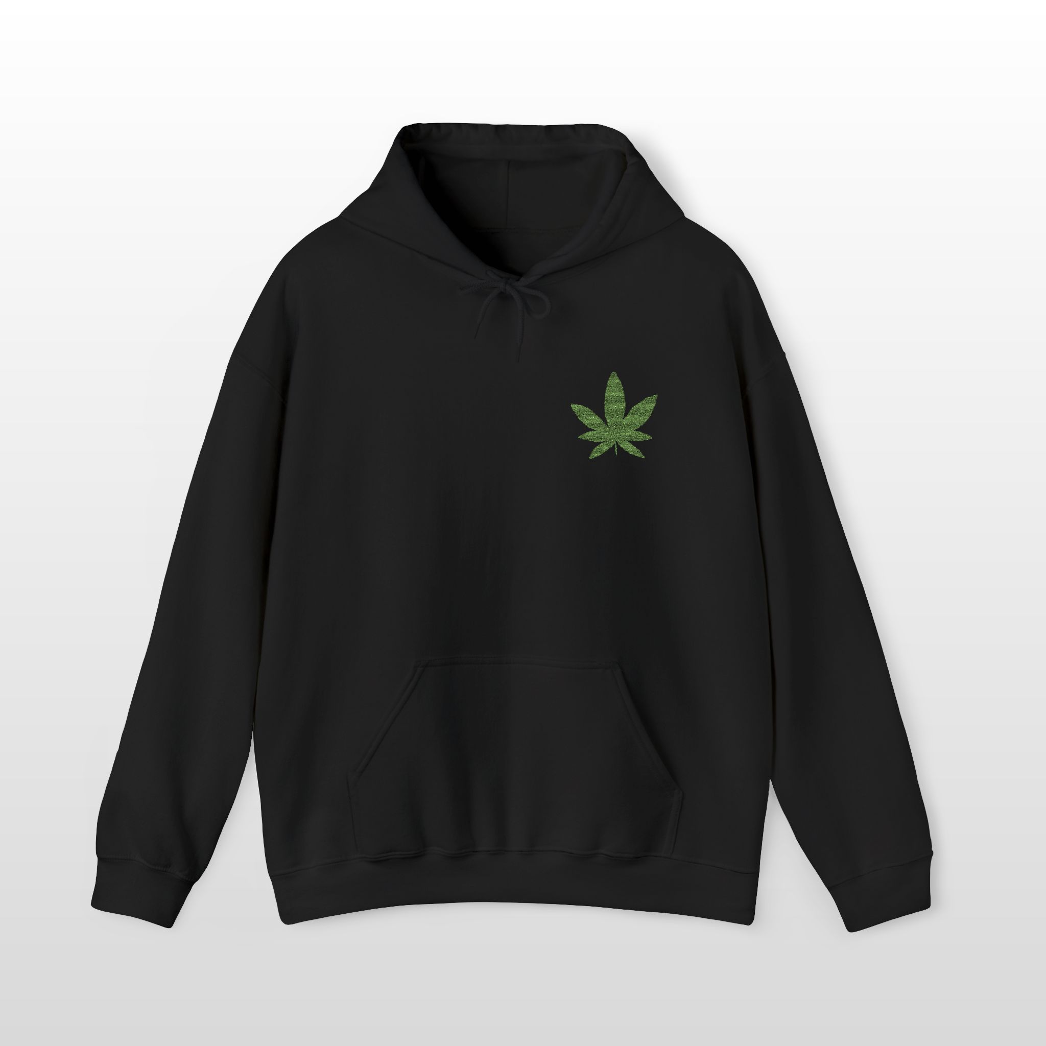 embroidered green leaf 420 stoner hoodie