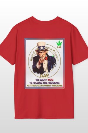 puff it up for freedom aap original we want you to follow the program 2 sided tee