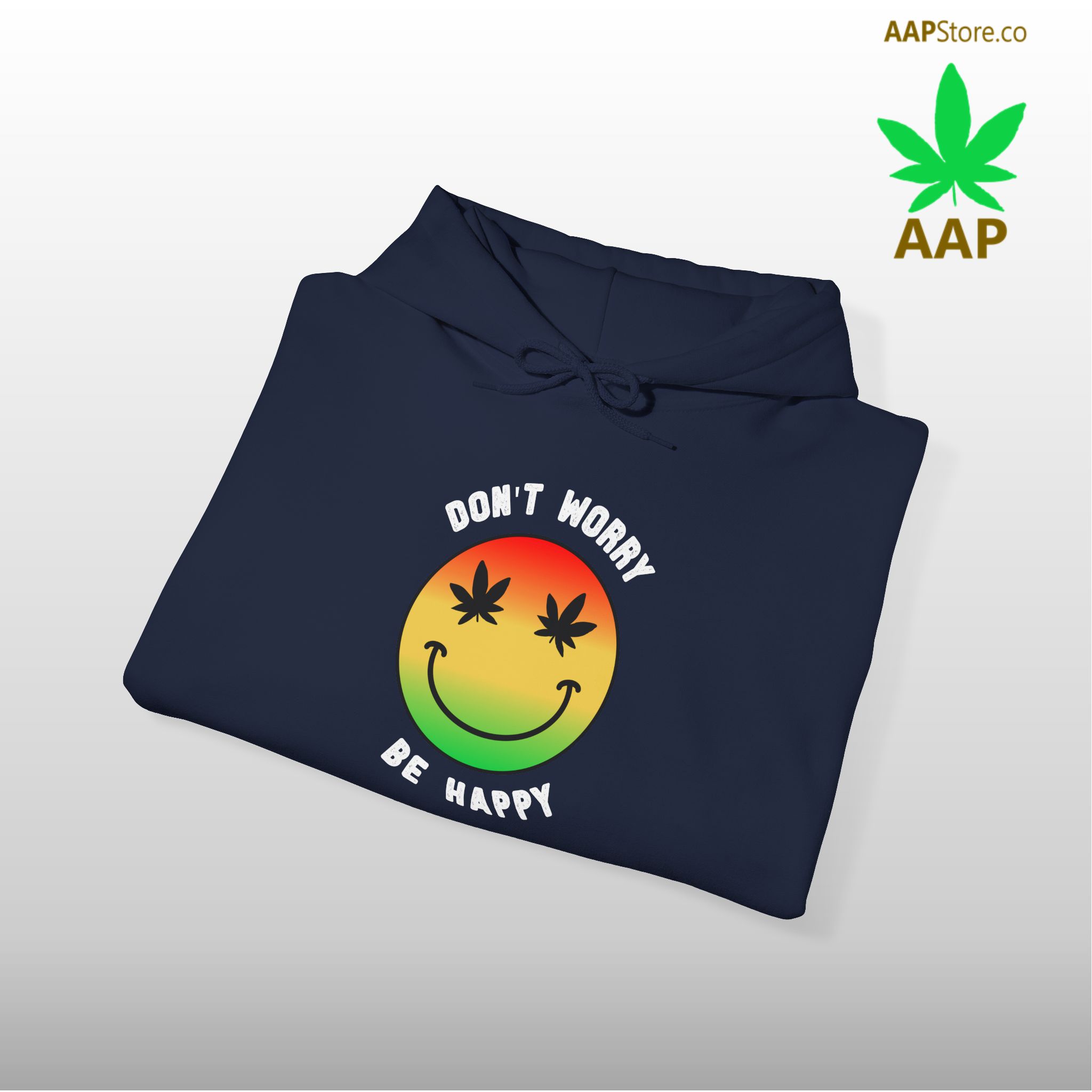 don't worry be happy stoner hoodie