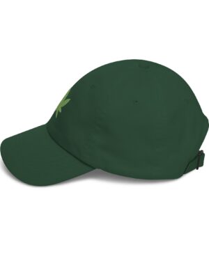 grean leaf 420 embroidered dad hat