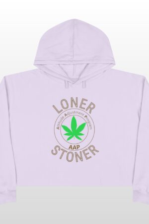 loner stoner crop hoodie