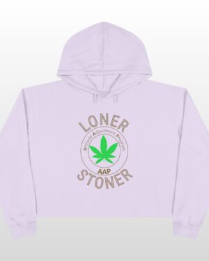 loner stoner crop hoodie