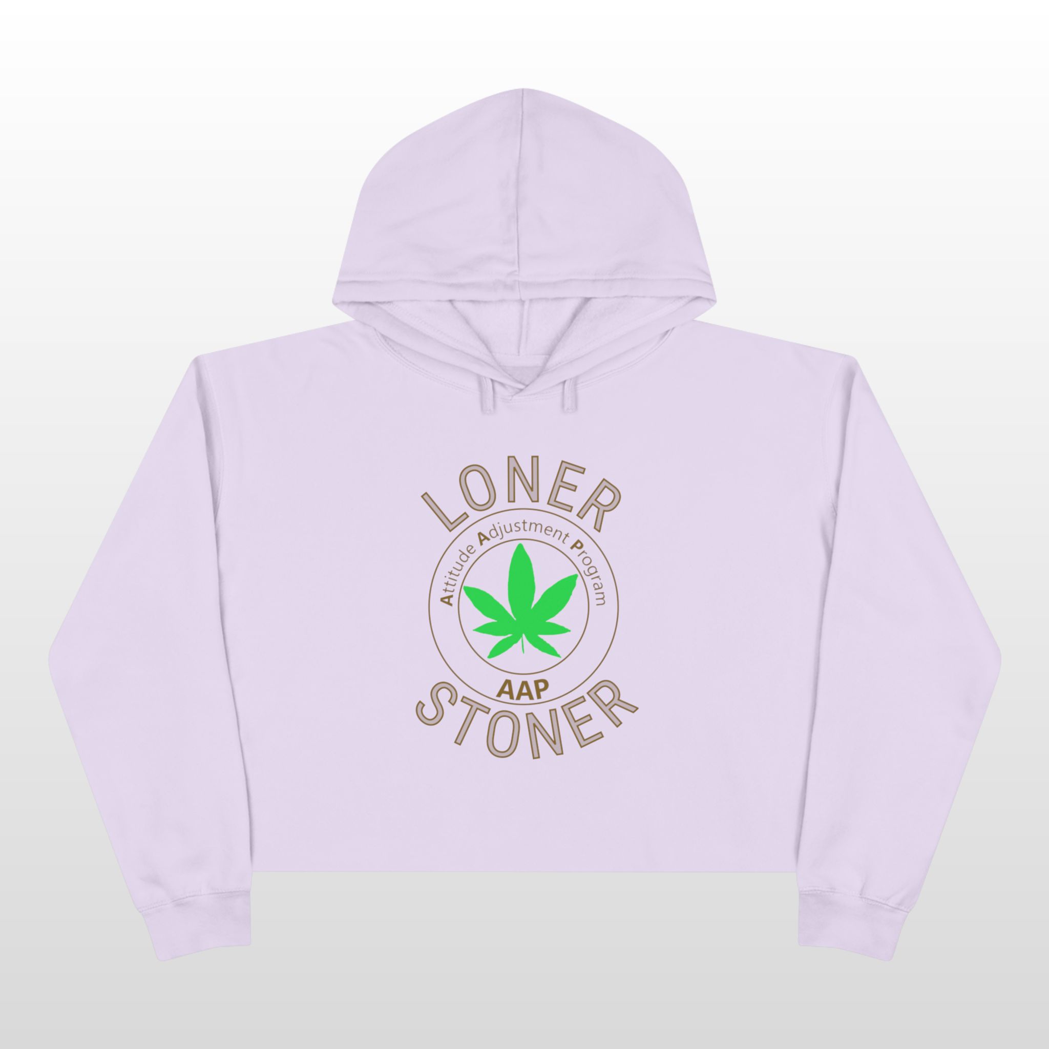 loner stoner crop hoodie