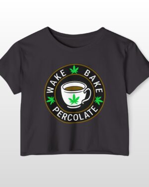 wake bake percolate crop top tee