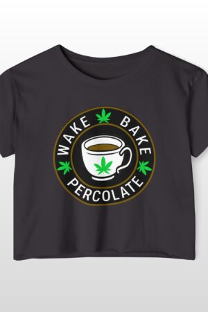 wake bake percolate crop top tee