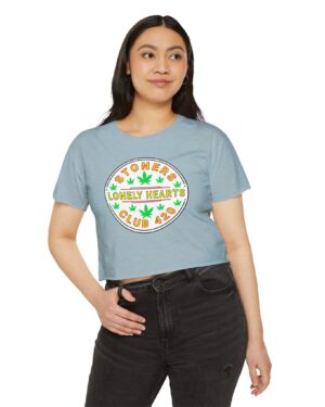 stoners lonely hearts club 420 festival crop top tee