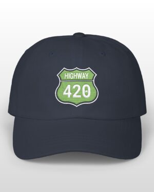 embroidered highway 420 dad hat