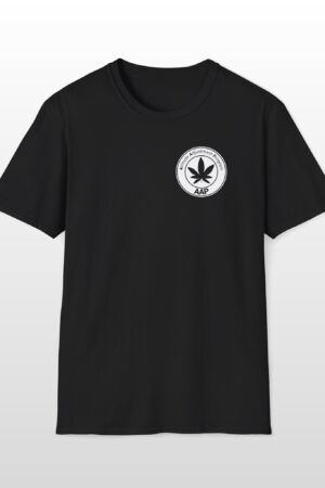 attitude adjustment program clear white pocket badge 420 tee