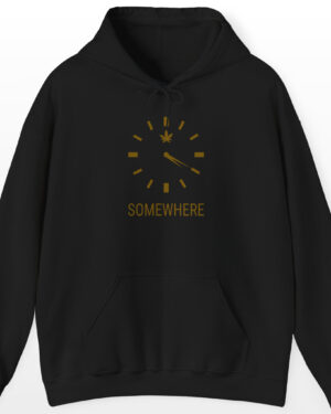 420 somewhere clock 420 stoner hoodie