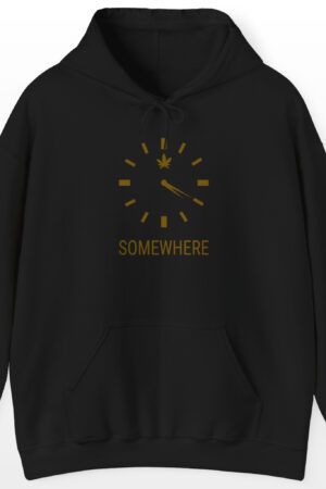 420 somewhere clock 420 stoner hoodie