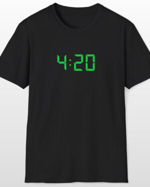 420 digital clock tee