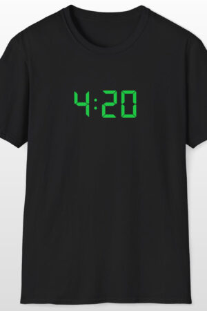 420 digital clock tee