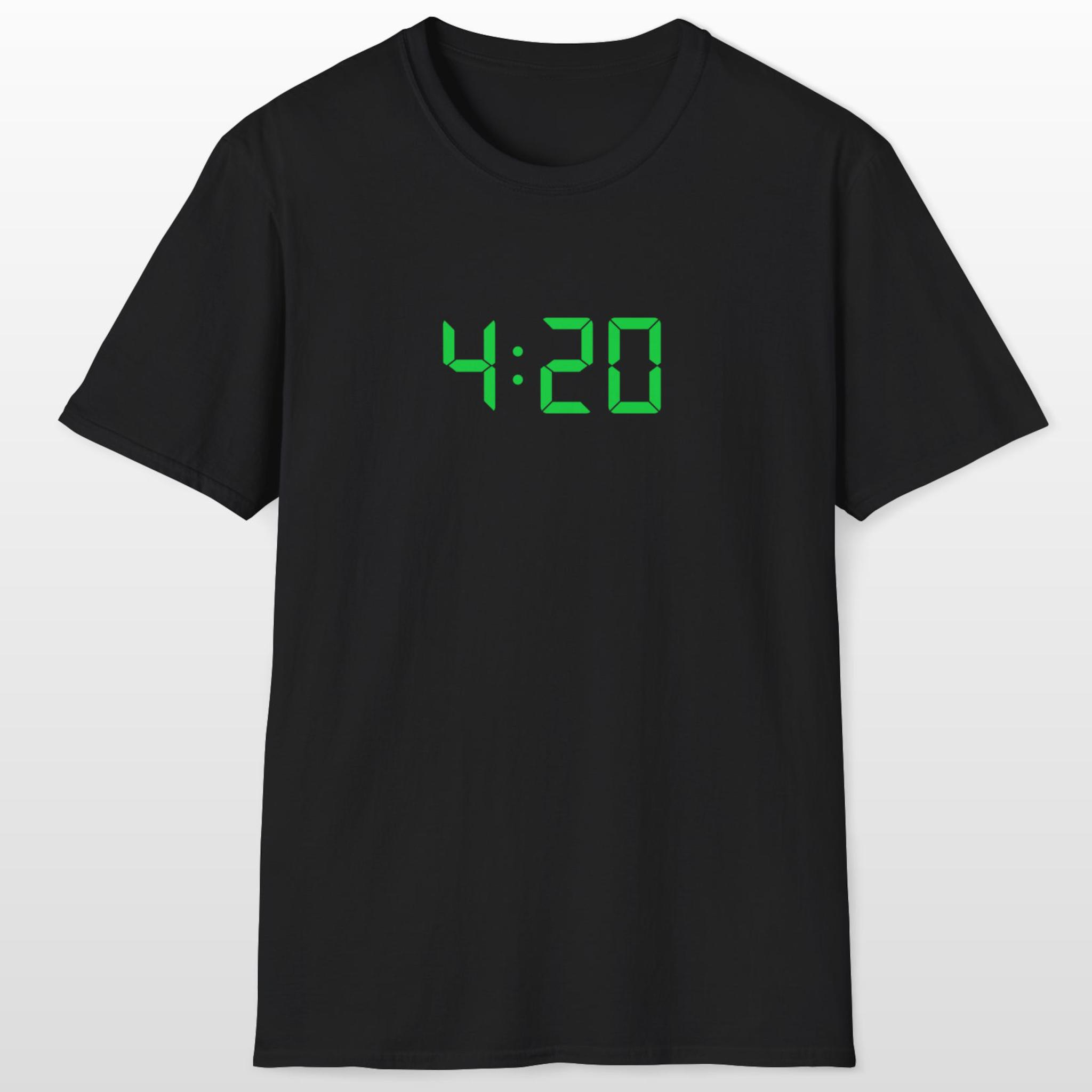 420 digital clock tee