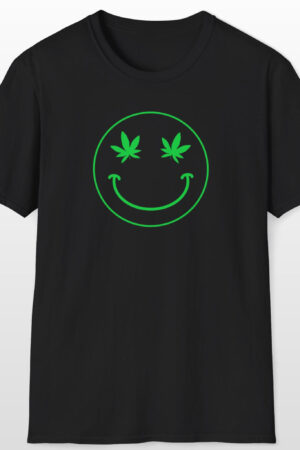 follow the program aap original smiley face green outline 420 tee