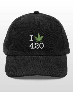 i love 420 vintage corduroy cap