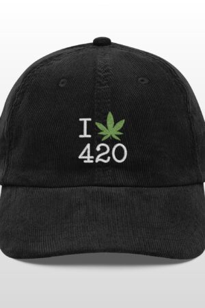 i love 420 vintage corduroy cap