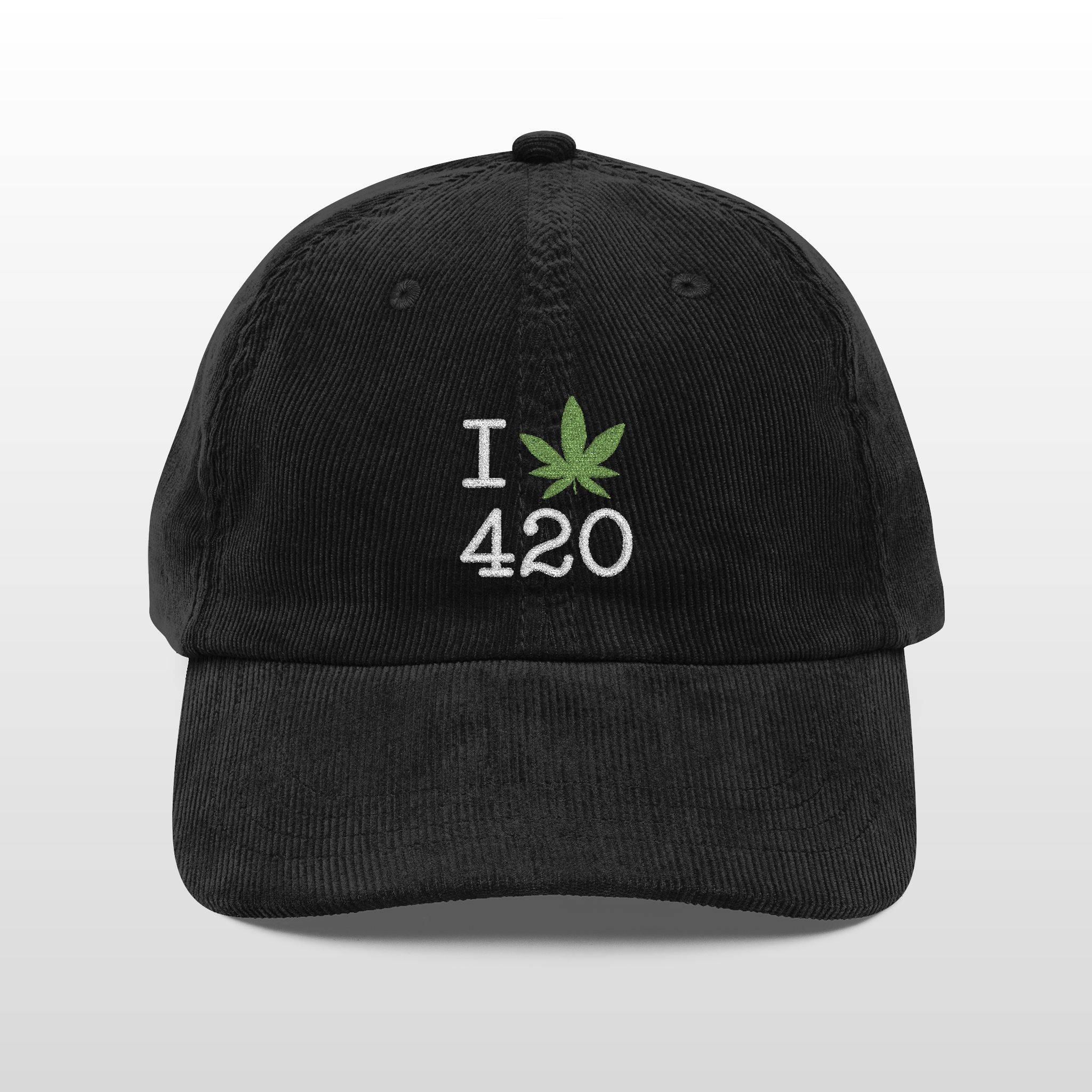 i love 420 vintage corduroy cap