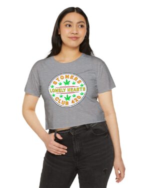 stoners lonely hearts club 420 festival crop top tee