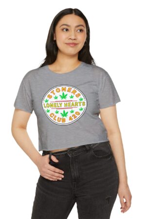 stoners lonely hearts club 420 festival crop top tee