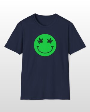 follow the program aap original green smiley face 420 tee