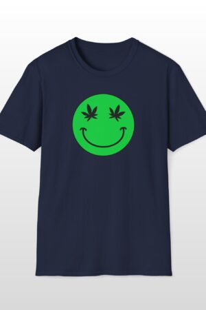 follow the program aap original green smiley face 420 tee