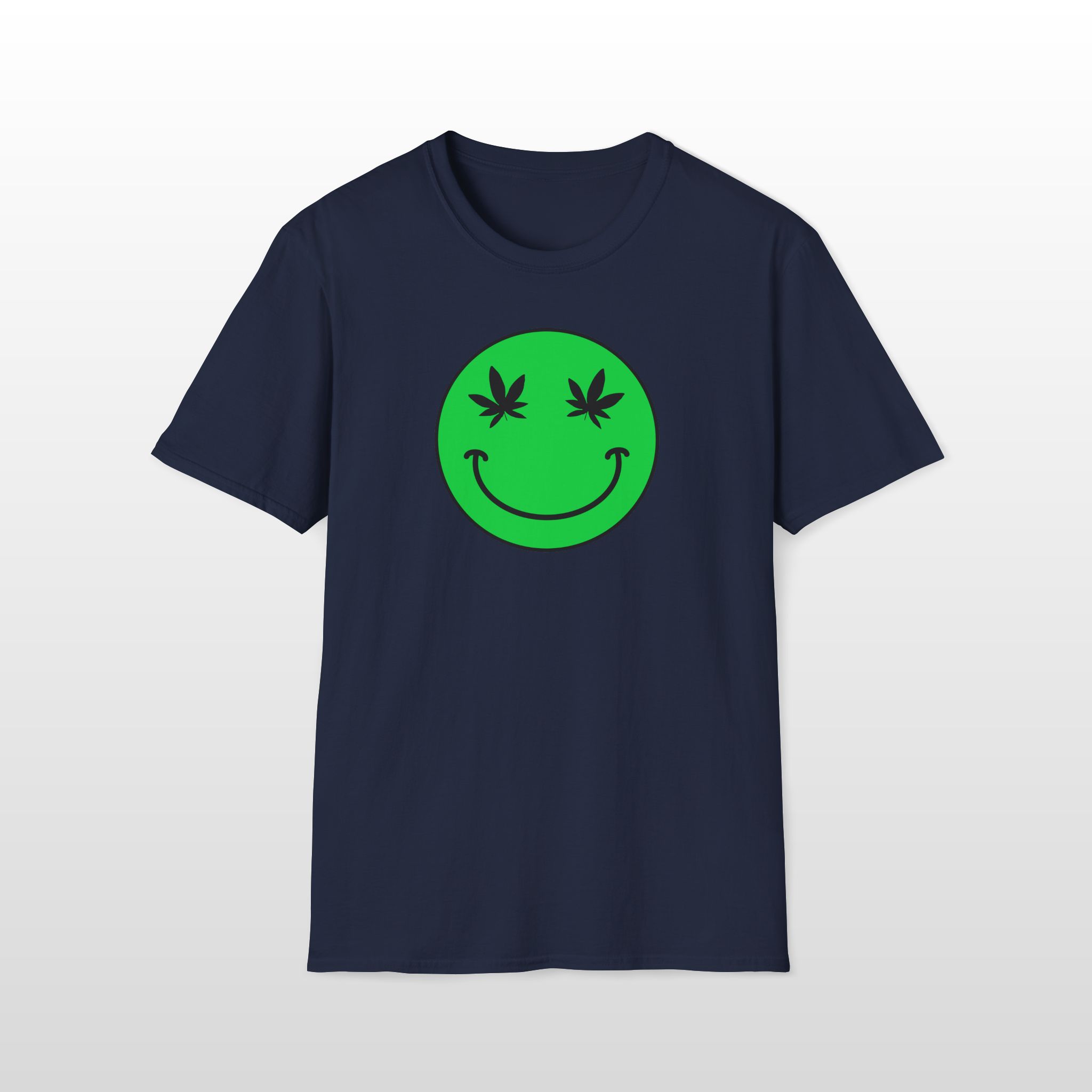 follow the program aap original green smiley face 420 tee