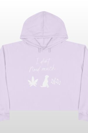 i don't need much 420 crop hoodie
