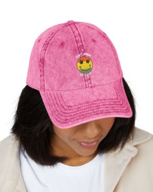 vintage embroidered smile cap retro stoner vibe hat