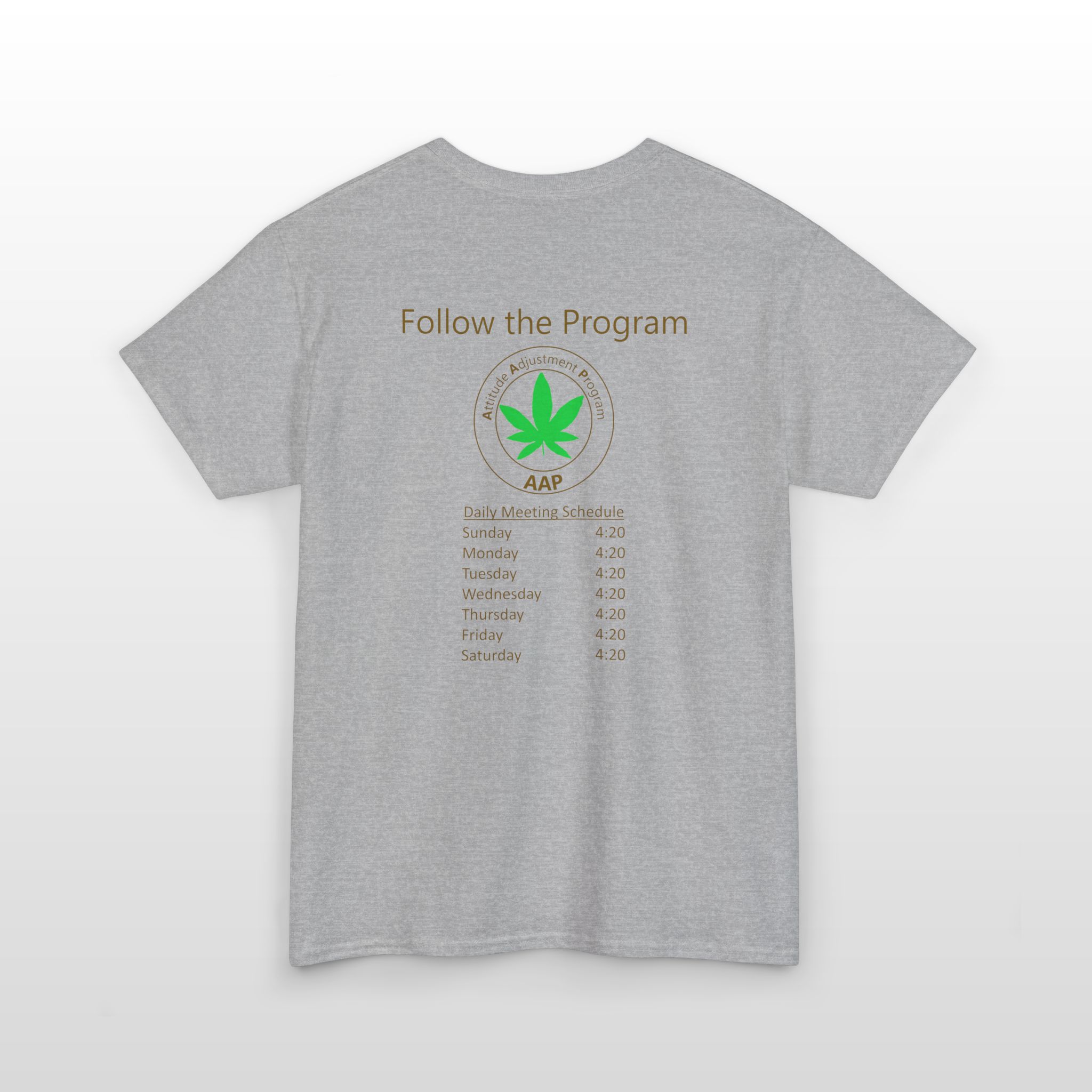 follow the program aap original daily 420 2 side tee