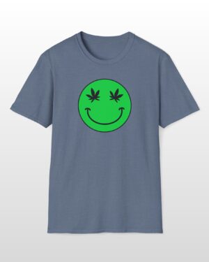 follow the program aap original green smiley face 420 tee