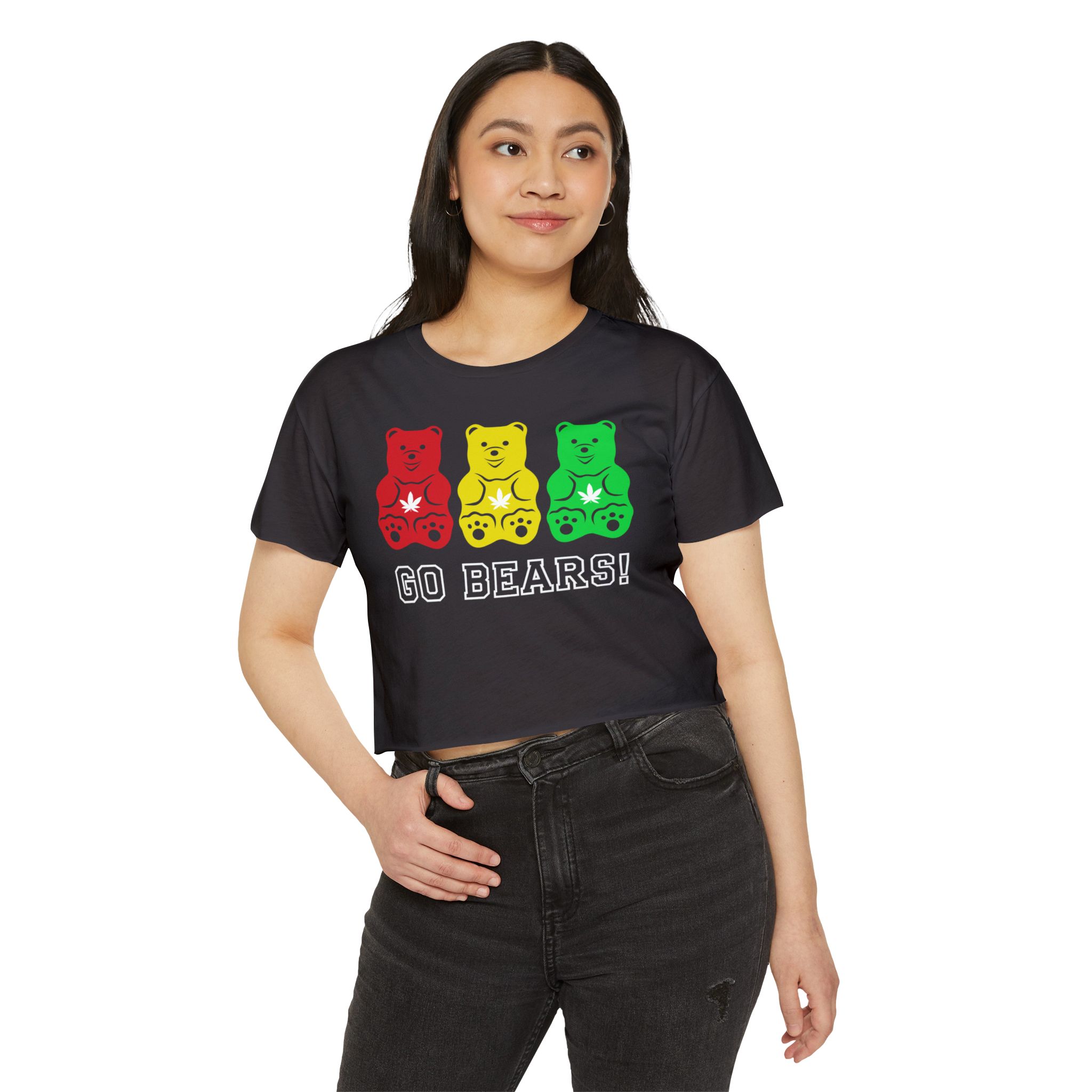go bears 420 crop tee