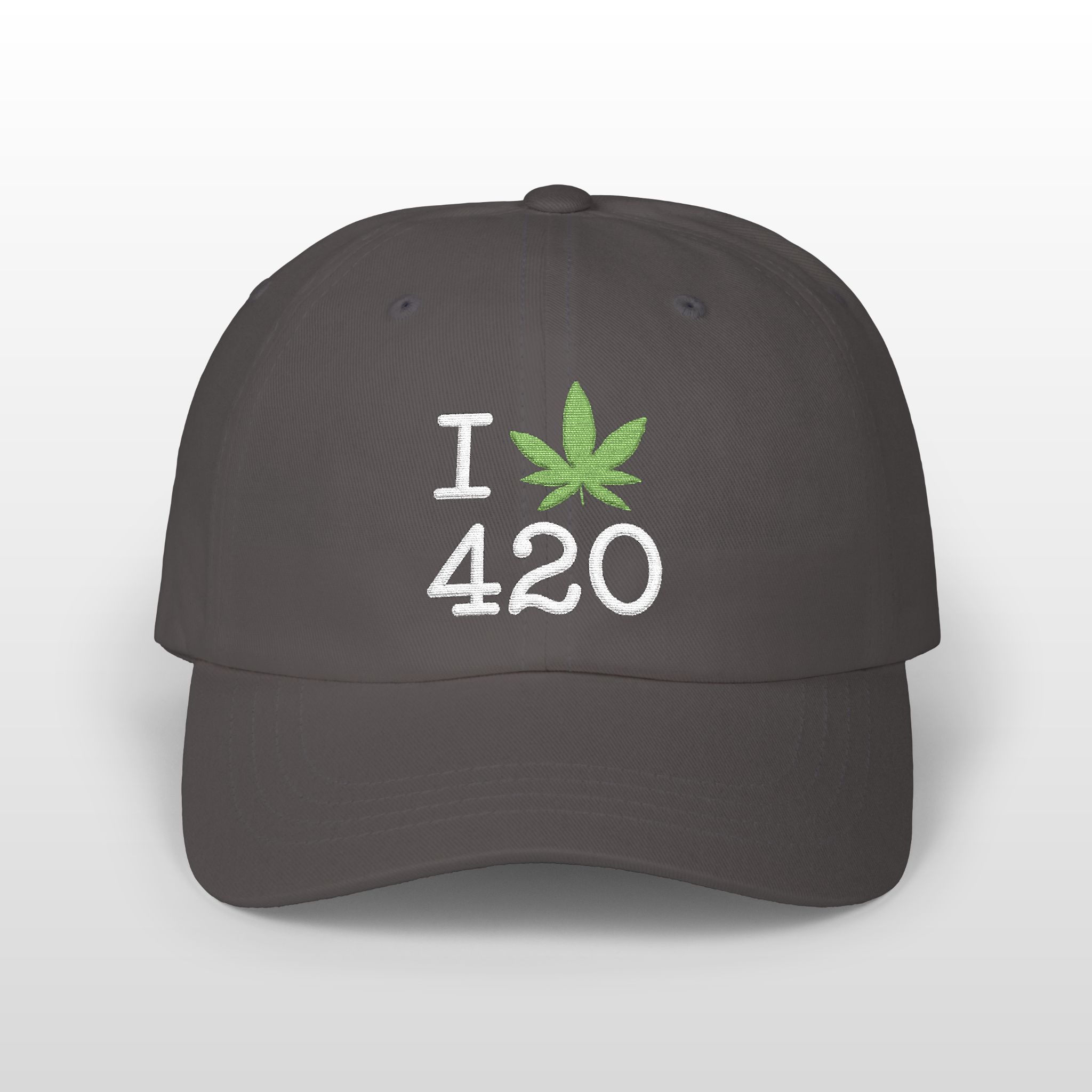 i love 420 embroidered dad hat
