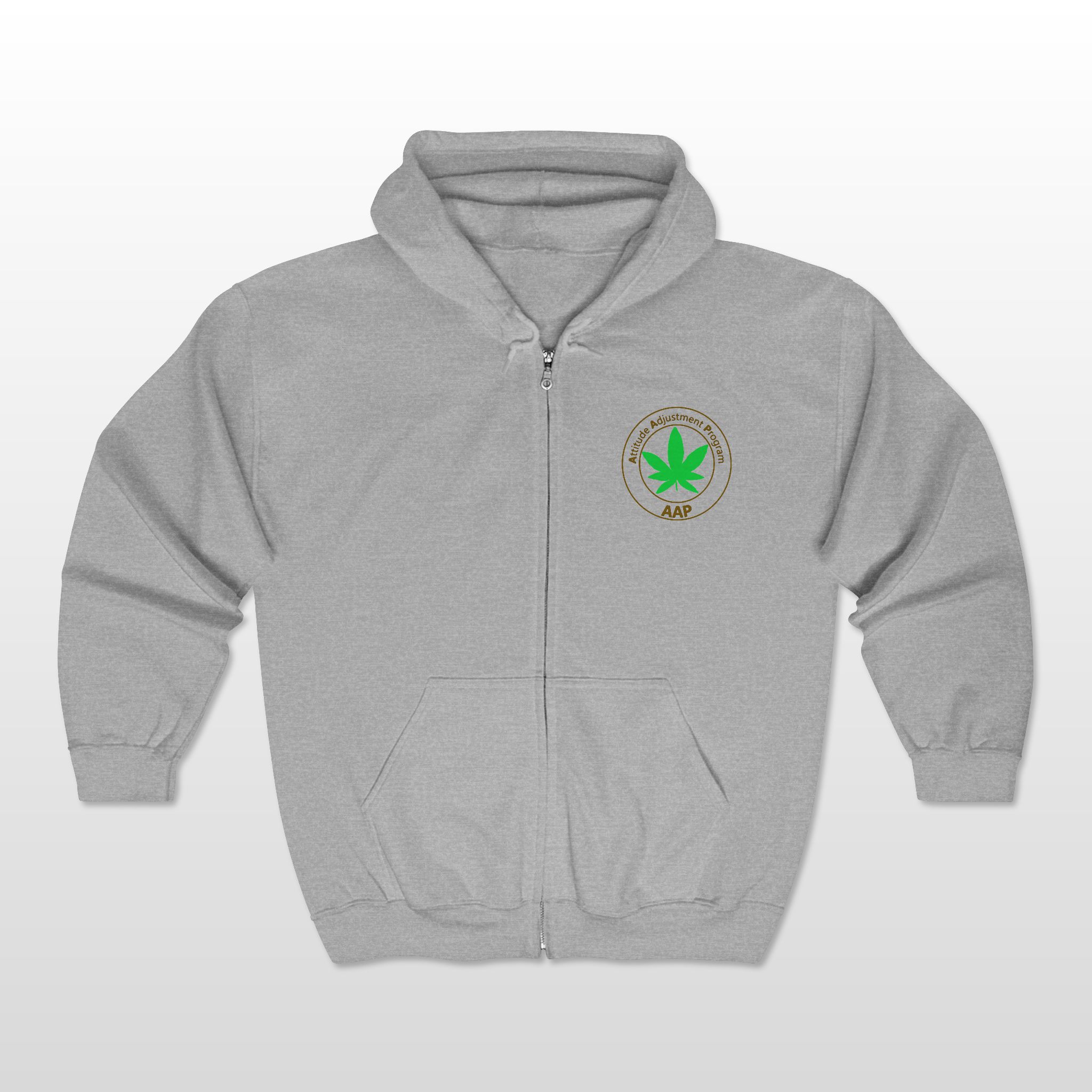 aap original pocket logo men's full zip hooded sweatshirt