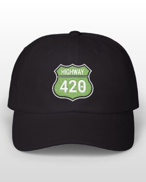 embroidered highway 420 dad hat