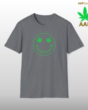 follow the program aap original smiley face green outline 420 tee