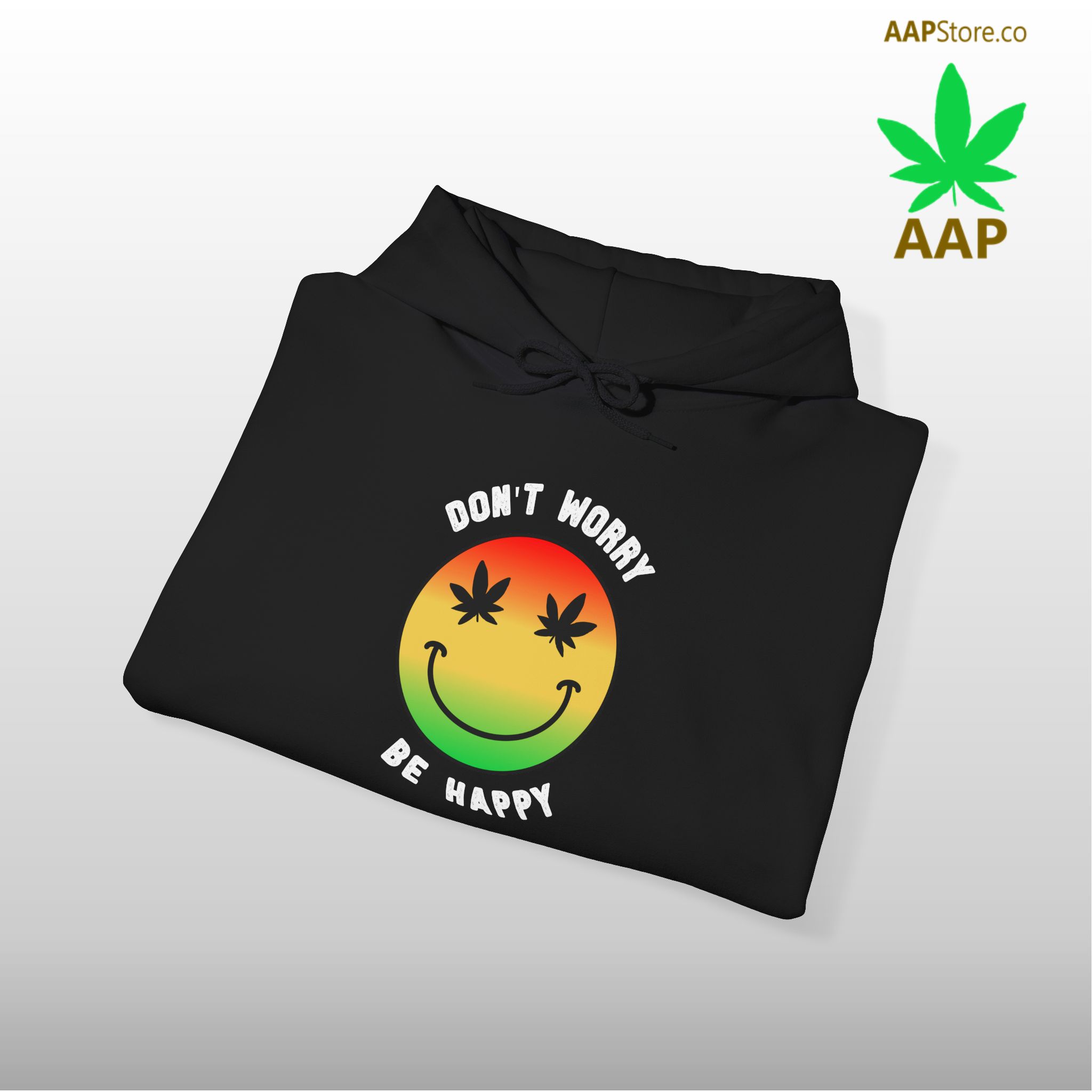 don't worry be happy stoner hoodie